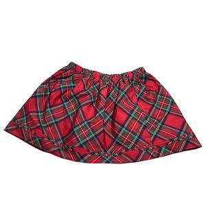 Girls Vineyard Vines Jolly Plaid Party Skirt Lighthouse Red sz Large -14- $65